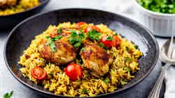 Spiced Rice With Chicken (bahraini Chicken Machboos)