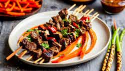 Spicy Grilled Beef Skewers (african Suya Skewers)