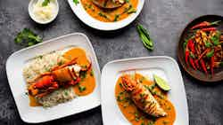 Spicy Grilled Lobster With Coconut Curry Sauce