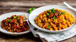 Spicy Rice And Meat Dish (meghalaya Jadoh)