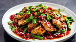 Spicy Szechuan Style Cilantro Chicken (四川辣香菜鸡)