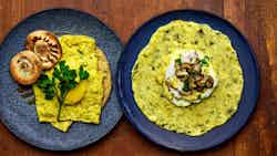 Spreewald Gherkin and Mushroom Omelette (Spreewälder Gurken und Pilz Omelette)