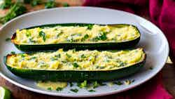 Stamppot Stuffed Zucchini Boats