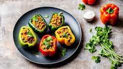 Steamed Stuffed Bell Peppers