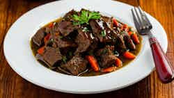 Stewed Beef With Cassava Leaves