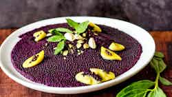 Sticky Black Rice Pudding (Chak-Hao Kheer)