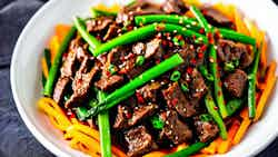 Stir-Fried Beef with Ginger and Scallions (姜葱炒牛肉)