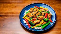 Stir-fried Chicken with Mixed Vegetables (炒什锦鸡丁)