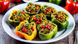 Stuffed Bell Peppers with Freekeh (فلفل محشو بالفريكة)