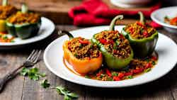 Stuffed Bell Peppers with Minced Pork (肉末填酿彩椒)