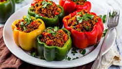 Stuffed Bell Peppers With Rice And Ground Beef