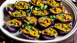 Stuffed Brinjal Curry (gutti Vankaya Koora)