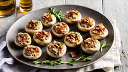 Stuffed Mushrooms with Cheese and Bacon (Plnené huby so syrom a slaninou)