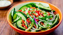 Suan La Huang Gua (spicy And Sour Cucumber Salad)
