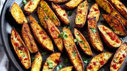 Sumac Roasted Potato Wedges (شرائح البطاطس المشوية بالسماق)