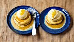 Sweet Pancake With Ice Cream (rajasthani Ghevar Ice Cream Sundae)