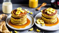 Sweet Plantain Pancakes With Honey Drizzle (plantain Pancakes)