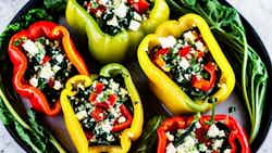 Swiss Chard And Feta Stuffed Peppers