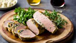 Swiss Cheese And Herb Stuffed Pork Tenderloin