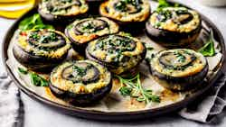 Swiss Cheese And Spinach Stuffed Portobello Mushrooms