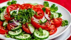 Tangy Cucumber and Tomato Salad (Salatalık Domates Salatası)