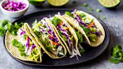 Taro Tacos With Coconut Lime Slaw