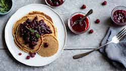 Tatrapannkoogid Pohlamoosiga (buckwheat Pancakes With Lingonberry Jam)