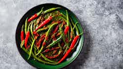 Terong Balado Hijau Pedas (spicy Green Chili Eggplant)