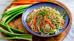 Tibetan Yak Noodle Salad With Sesame Ginger Dressing