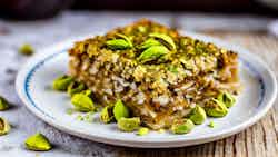Turkish Baklava With Pistachios And Rosewater