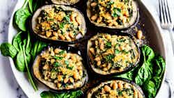 Tuscan White Bean And Spinach Stuffed Portobello Mushrooms