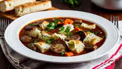 Udmurt Cabbage and Sausage Stew (Капустный рагу с колбасой)