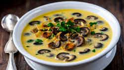 Udmurt Mushroom and Cheese Soup (Грибной сырный суп)