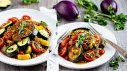 Vegan Ratatouille With Eggplant And Zucchini