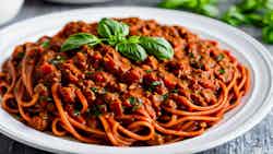 Vegan Spaghetti Bolognese With Lentils