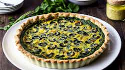 Vegan Spinach And Mushroom Quiche