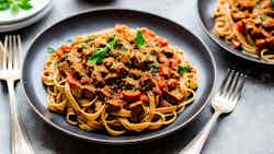 Vegan Tempeh Bolognese Pasta