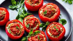 Veles Style Stuffed Tomatoes (Велешки полнети домати)