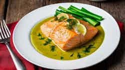 Wye Valley Salmon With Leek Sauce