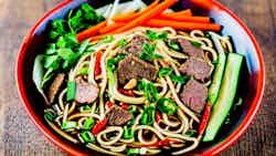 Yum Woon Sen (spicy Beef Noodle Salad)