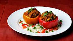 Zenica Stuffed Bell Peppers with Rice and Chicken (Zeničke Punjene Paprike sa Rižom i Piletinom)