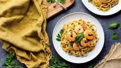 Zesty Shrimp Pasta (Qwanta Be'siga Firfir)