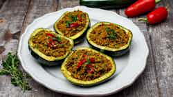 Zonbi Farcis (haitian Style Stuffed Zucchini)