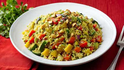 African Couscous Salad With Vegetables And Peanuts (gnamakoudji Salad)