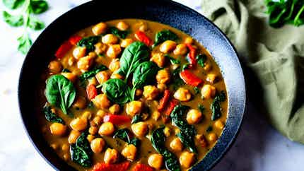 Albanian Chickpea and Spinach Stew (Speca të Mbushur)