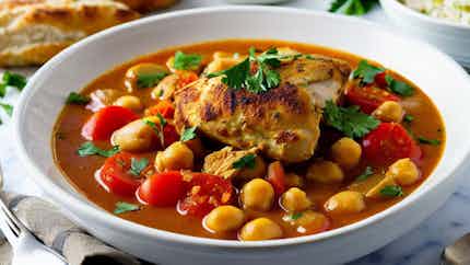 Algerian Chicken and Chickpea Stew (Djedj B'leblab)