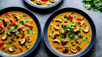 Anchu Kumm Curry (spicy Coorgi Mushroom Curry)