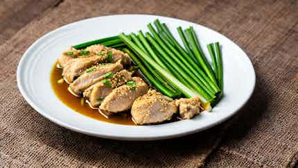 Ayam Tim Jahe (steamed Chicken With Ginger And Scallions)