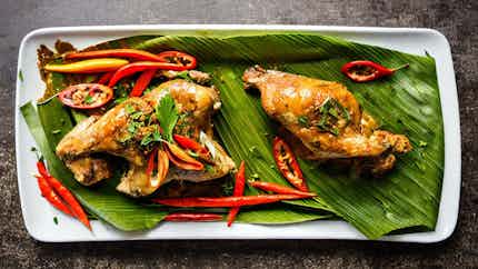 Balinese Chicken In Banana Leaves (tum Ayam)