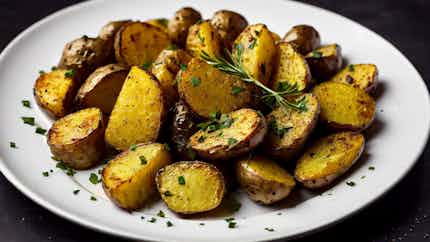 Bavarian Mustard Roasted Potatoes (Bayrische Senf-Kartoffeln)